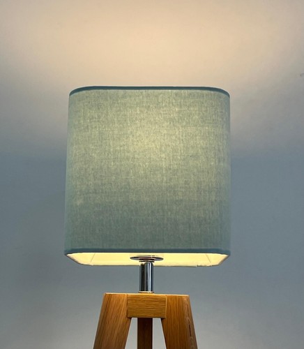 Lampshade Duck Egg Blue Velvet Rounded Square Light Shade - Picture 21 of 22