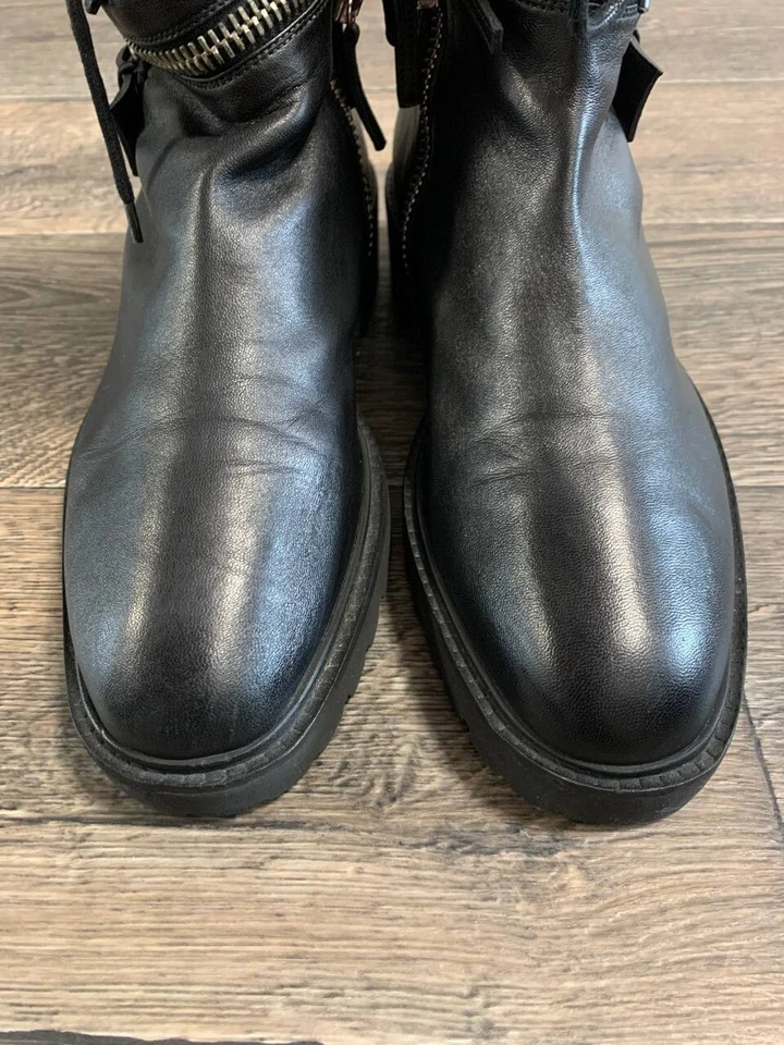 Giuseppe Zanotti Combat Reversible Cuero Mujer Botas Hechas en Italia Talla 41 Foto 3 de 4