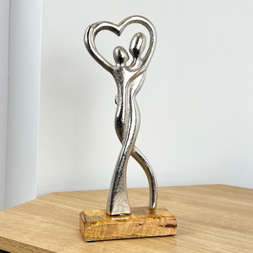 Ornament for Living Room Romantic Gift Lovers Couple Sculpture Figurine Heart - Picture 6 of 7