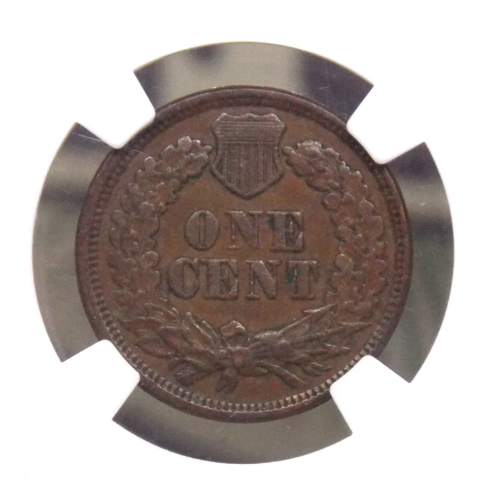 1869 Indian Head Cent Penny 1c NGC XF45 BN #027 Extra Fine ECC&C, Inc. - Image 2 of 4