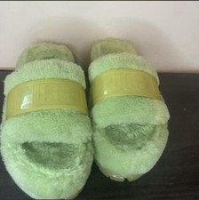 UGG Green Faux Fur Slide Women's Slippers US 6 EU 37 Model 1131971