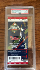 2008 WORLD SERIES Game 4 Full Ticket PSA 10 GEM MINT POPULATION 12 Phillies Rays
