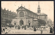 Old postcard Paris, Monmatre, Notre-Dame de Clignancourt 1907 