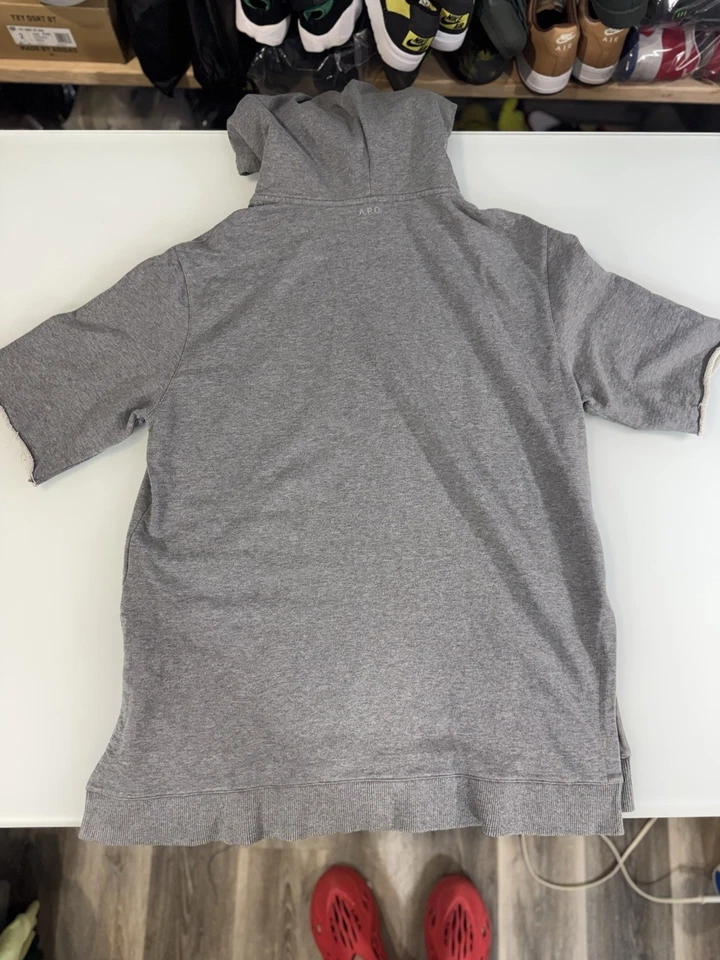 A.P.C. APC Men XL Kanye West Sweatshirt S/S Short Sleeve Hoodie COLLECTOR GRADE - Image 3 of 4