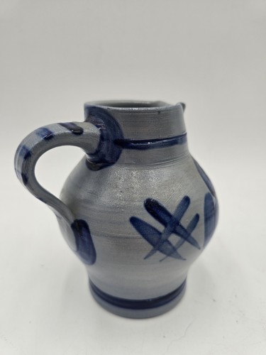 1/4 Liter deutsche Salzglasur Steinzeug Krug Milchkännchen 4 3/4" hoch - Bild 4 von 9