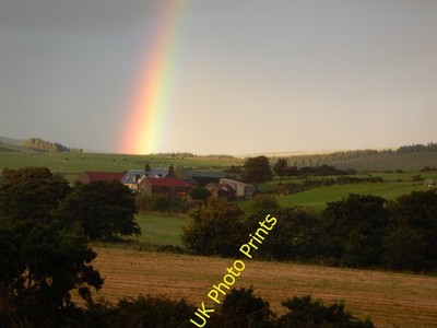 Foto 12x8 Blick über den Conie Glen zum Dalmore Mill Park Regenbogen leuchtet c2016