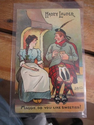 A Allan Artist Harry Lauder Maggie Do You Like Sweeties Postcard Unposted c1910 - image 1 of 2