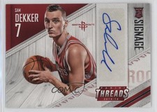 2015-16 Panini Threads Signage Rookies Sam Dekker #SR-SD Auto 11ur