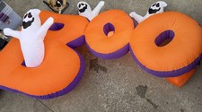 Gemmy Airblown BOO Ghosts 8 Ft Halloween Inflatable Lights Up Outdoor Yard Decor