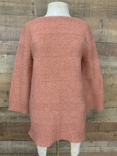 Vintage 1970  s Tunic Bell Sleeve Soft Knit Boat Neck Sweater Sz M Hippie Boho
