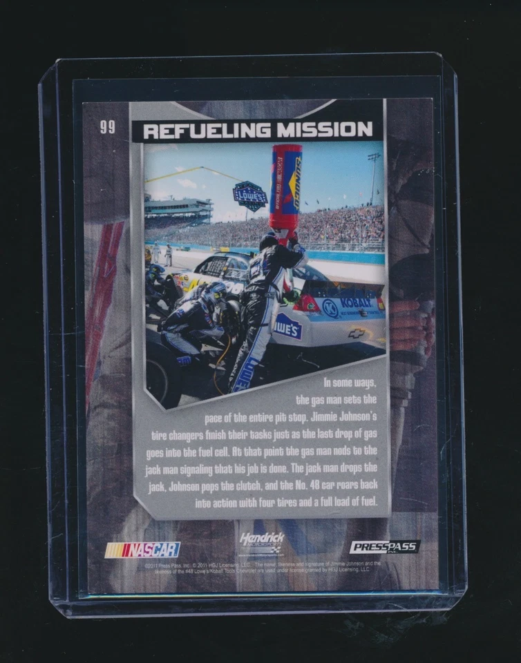 REFUELING MISSION 2011 PRESS PASS STEALTH SILVER PARALLEL 60/99 #99 - Image 2 of 2