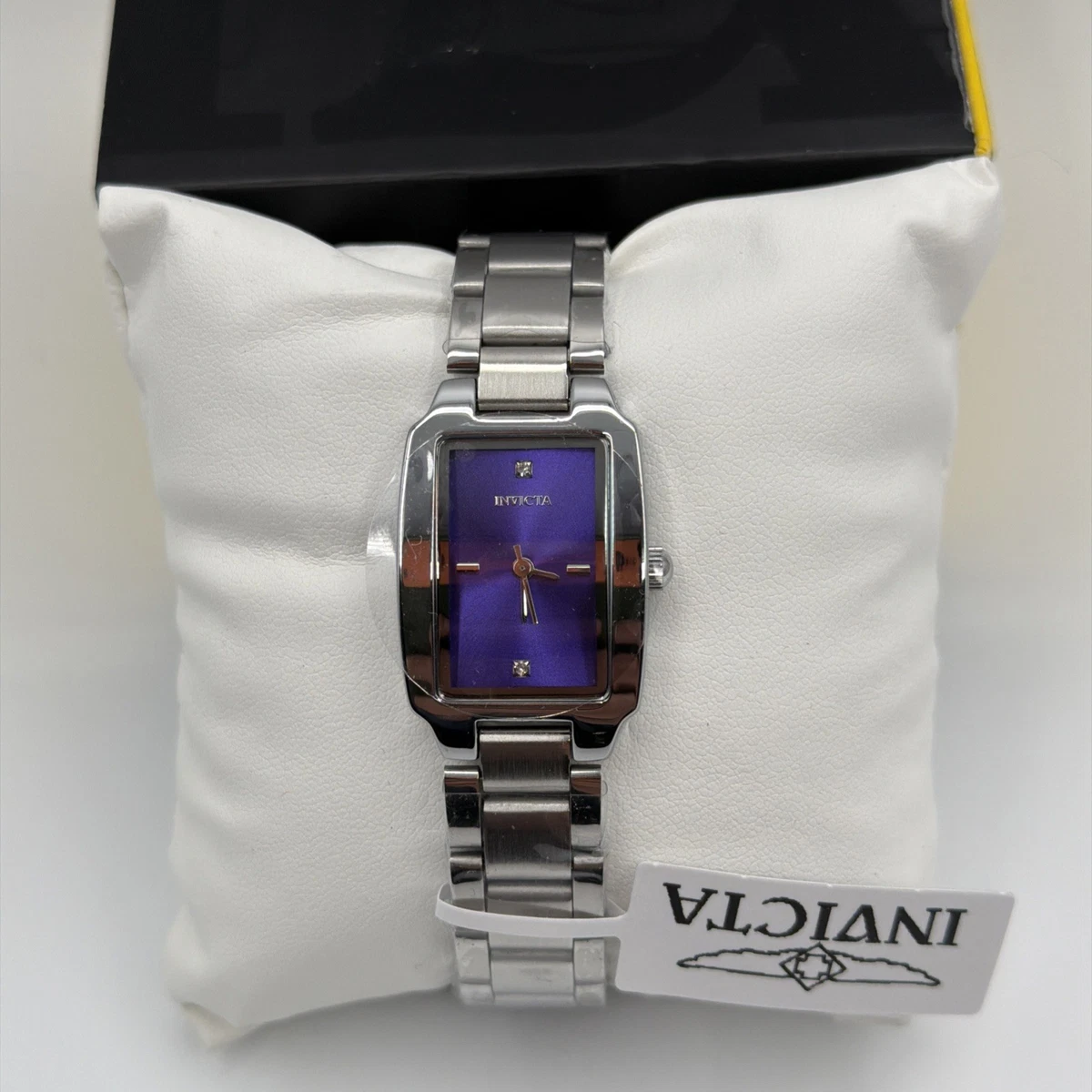 Invicta Wildflower 69438 Women Quartz Watch Rectangular Purple Steel New W Tags Invicta Women Rectangle Wristwatches | eBay main image 2