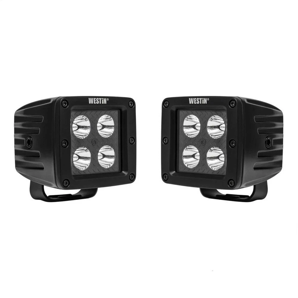 Westin 09-12205B-PR HyperQ B-Force LED Auxiliary Light Pair 3.2 x 3 in. 5W Cree - Image 3 of 4