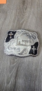 Montana Silversmiths Christian Flourish Scallop Shape Buckle 3611 731M