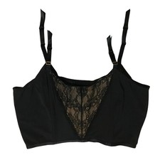 Cacique Black Lace Cutaway Corset Garter Slip Style 18 20