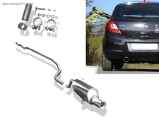Fox Edelstahl Racinganlage ab Kat Opel Corsa D mit Serienheck 1x90mm eingerollt
