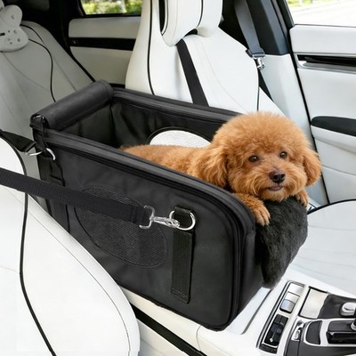 Baborui center console dog car seat 3-in-1 portable pet carrier, cat seat with