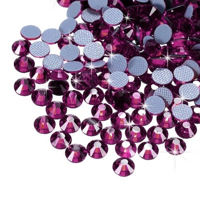 Für Hotfix Rhinestones 2880 Stk SS6 2mm Flachsteine Kristallglas Deep Purple