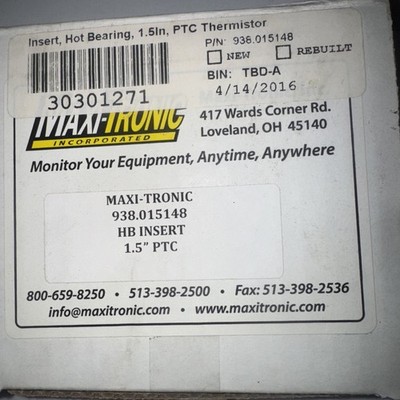 1.5   Insert Hot Bearing PTC Thermostor (LOT OF 4) Maxi-tronic