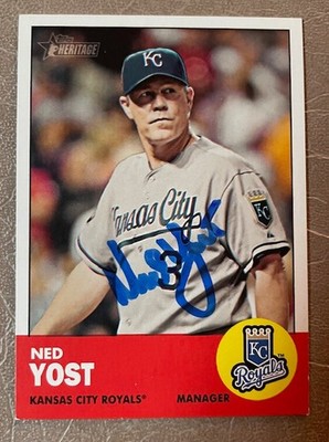 Ned Yost Signed 2012 Topps Heritage #23 Kansas City Royals Mgr.