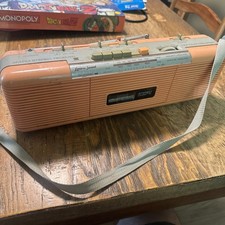 RARE Lenoxx Sound AM/FM Cassette Player CT725 Peach Untested No Power Cord As Is