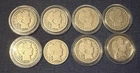 Lot of 8 — Barber Half Dollars | 90% Silver | Mixed Dates 1900-1915