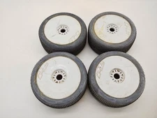 4x Proline Hole Shot 2.0 9041 1/8 Buggy Tires on 17mm Hex Wheels Used Associated