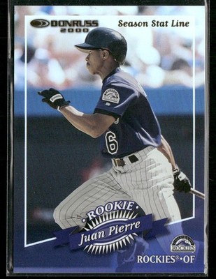 2001 Donruss Juan Pierre 2000 Retro Stat Line Season /187 #92 Colorado Rockies