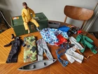 Vintage 1960's GI Joe Figure With Foot Locker & Accessories CLEAN LOT! PARACHUTE