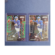 Panini Prizm Football 2025 Jaxson Dart Giants Fireworks Rookie Lot 2 Cards