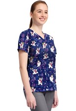 Frosty The Snowman Cherokee Scrubs Tooniforms V Neck Top TF796 FRYT