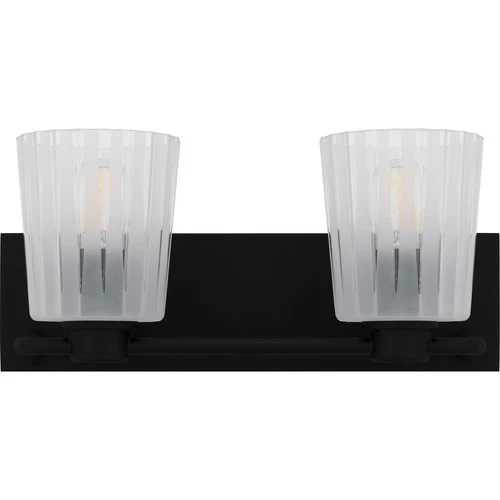 Matte Black  Bathroom Vanity Light from the Gray Collection - Picture 2 of 5