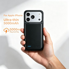 For iPhone 17 16 15 14 13 12 11 Battery Charger Case Power Bank Charging Cover