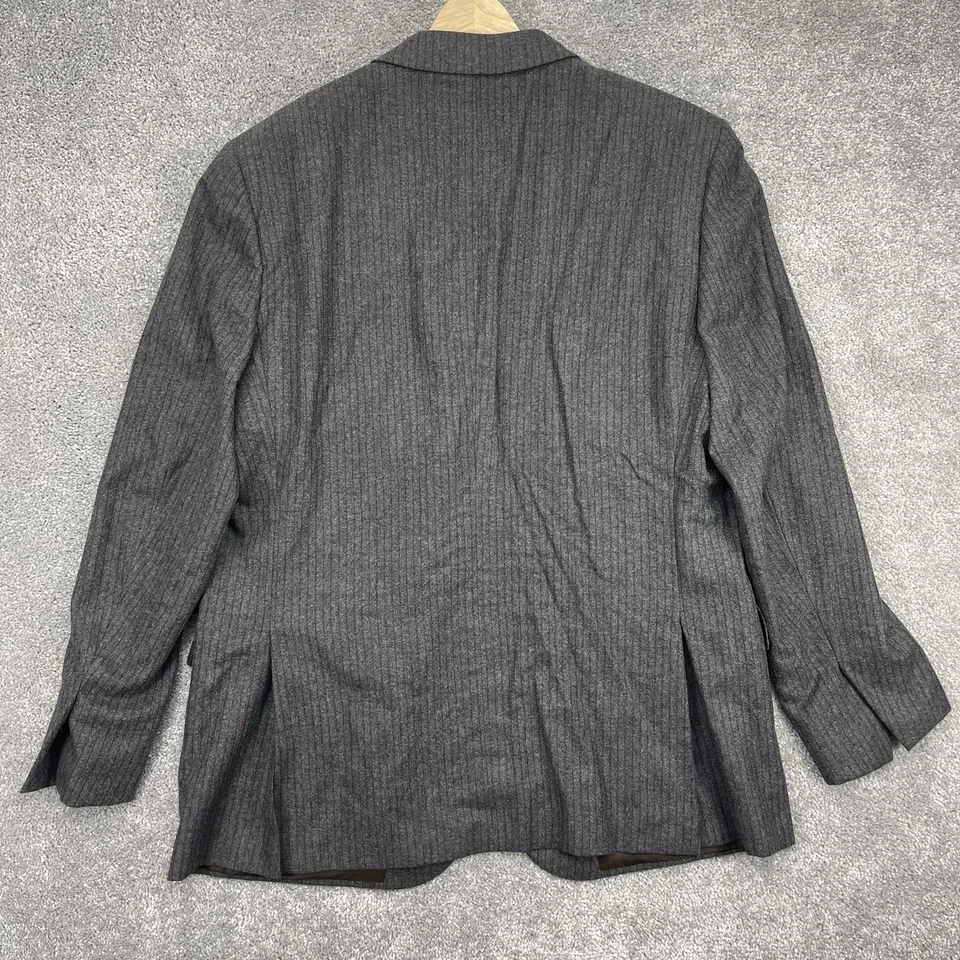 Blazer Ermenegildo Zegna Para Hombres 46R EE. UU. 56R UE Gris Rayas Abrigo de Lana Hecho en Italia Foto 2 de 4