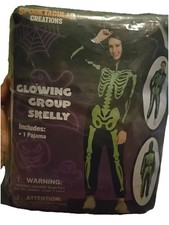 Spooktacular Creations Women Size XL Glowing Skeleton Jumpsuit Costume New