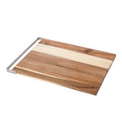 Schneidebrett Akazie ca. 41x1,5x30cm Edelstahl-Griff ca. 805 g geölte Oberfläche
