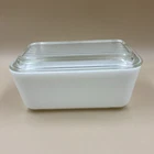 VTG Pyrex Pink Gooseberry 1 1/2 PT.  0502 Refrigerator Dish With Lid