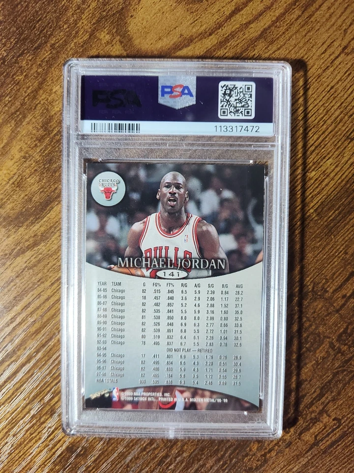 1998 Skybox #141 Molten Metal Michael Jordan PSA 7 - Image 2 of 2