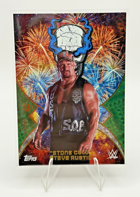 2025 Topps Universe WWE ''Stone Cold'' Steve Austin Namesakes Green Electric /99