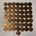 New Listing1945-P WHEAT Cents Lot Of 50 Coins Red/brown ConditionSee Pictures#3