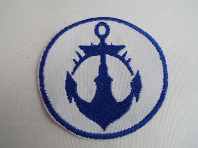 Blue Anchor Embroidery Iron-on Patch