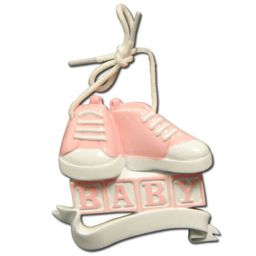 First Steps Pink Personalized Christmas Tree Ornament