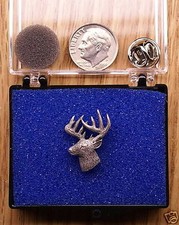 Empire Pewter 3/4 View Deer Head Pin / Tie Tack