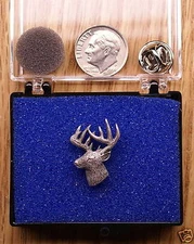 Empire Pewter 3/4 View Deer Head Pin / Tie Tack
