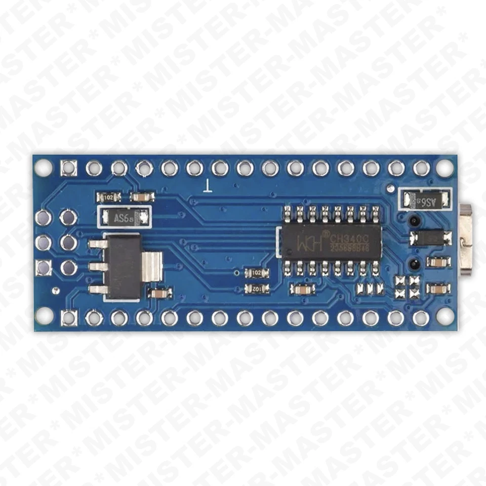 ARDUINO NANO V3.0 COMPATIBILE CLONE USB TYPE-C MICROCONTROLLORE ATmega328P - Immagine 2 di 3
