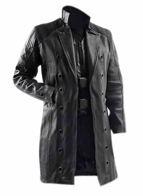 DUES EX HUMAN REVOLUTION ADAM JENSEN BLACK MENS TRENCH LONG COAT