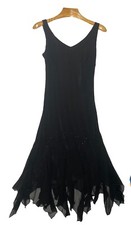 Women's Black Formal Dress Size 5/6 Embellished Classic Mermaid Old Money