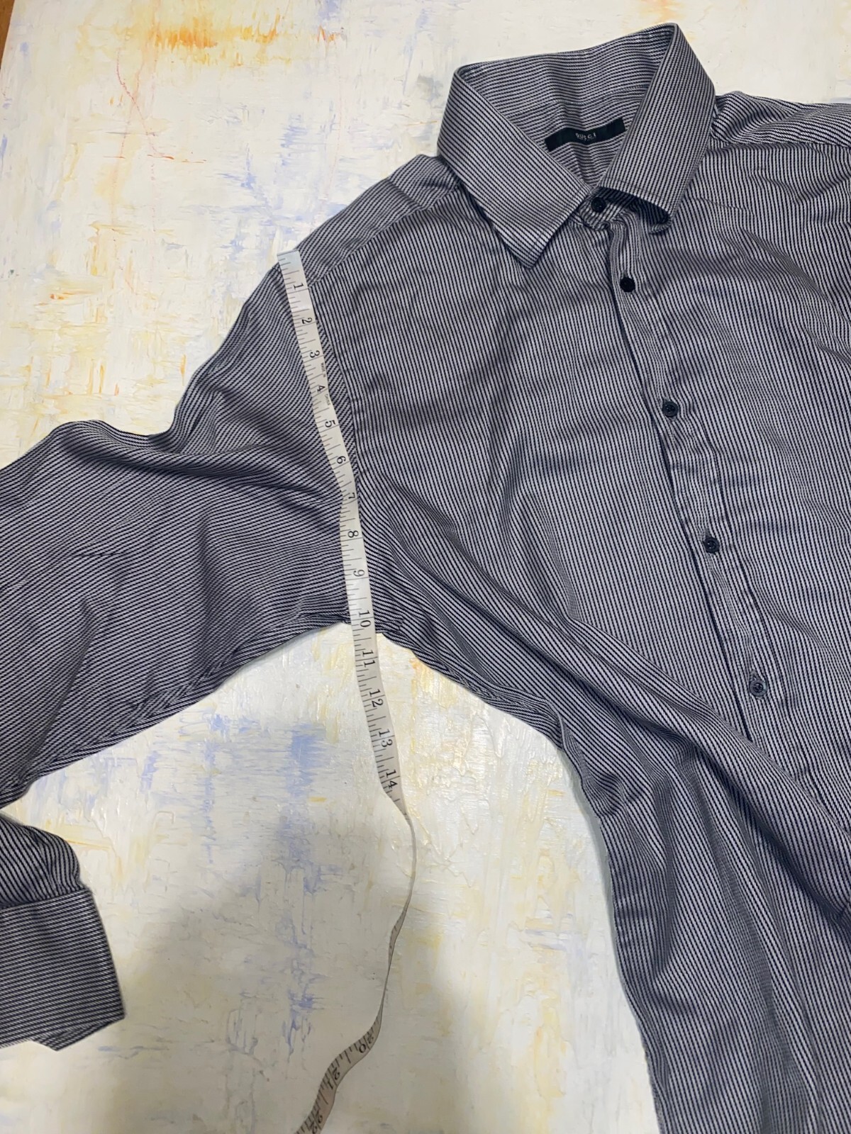 GUCCI Men's Shirt STRIPED GRAY/ BLACK Long Sleeve Size 48/18 eBay