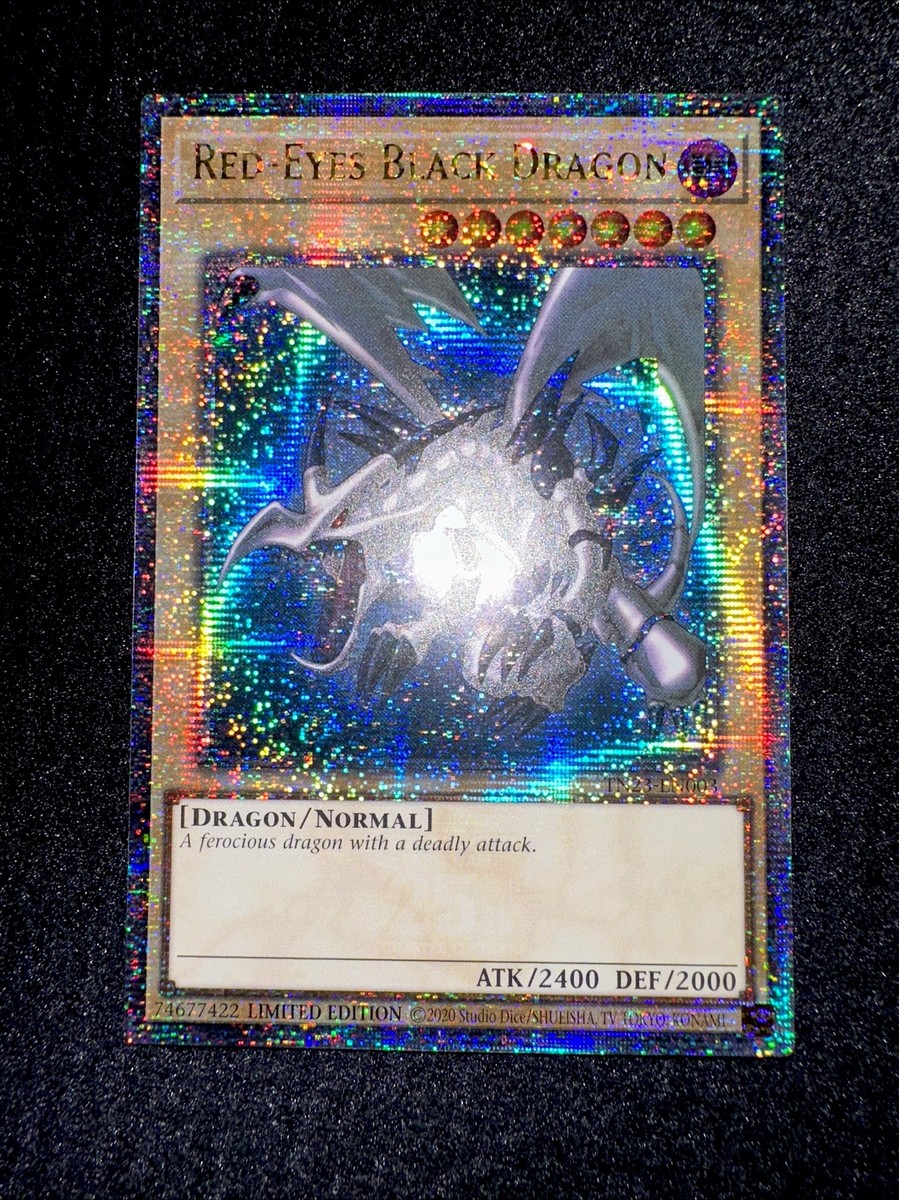 YUGIOH • RED EYES BLACK DRAGON • QUARTER CENTURY SECRET RARE YUGIOH • RED EYES BLACK DRAGON • QUARTER CENTURY SECRET RARE