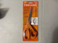 Fiskars 194670-1001 8" Bent Handle Scissors With Bonus Pin